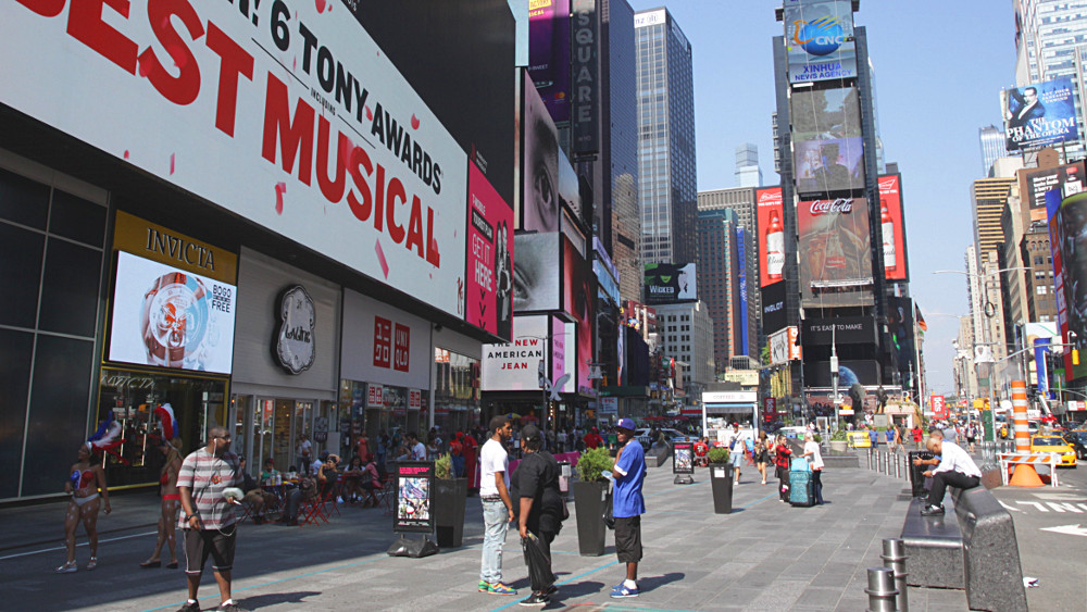 Why does Broadway cross New York diagonally?