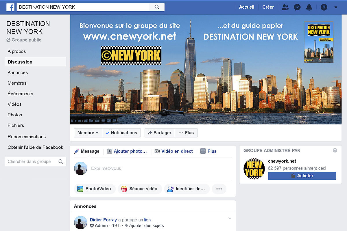 Join us on the Destination New York group!